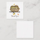 Carte de note Merci aux chouettes bébés mignonnes (Devant / Derrière)