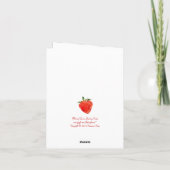 Carte de note Merci aux fraises (Dos)