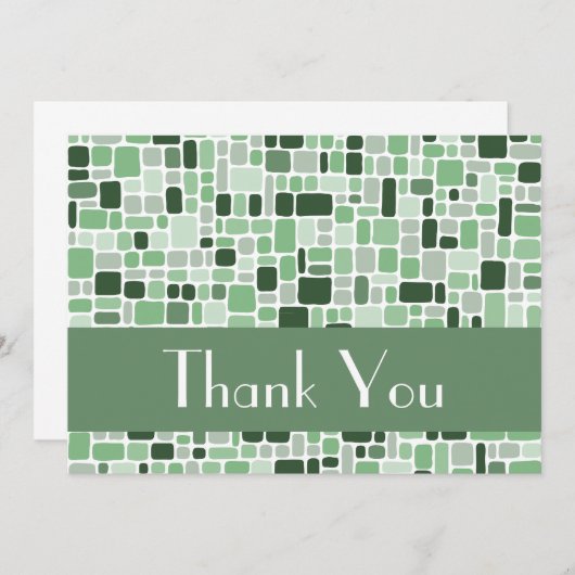 Carte de note Merci (Cobblestone Green) (Devant / Derrière)