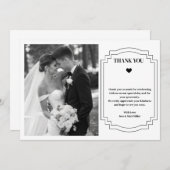 Carte de note Merci mariage (Devant / Derrière)
