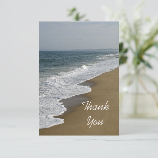 Carte de note Merci Plat Beach (Debout devant)