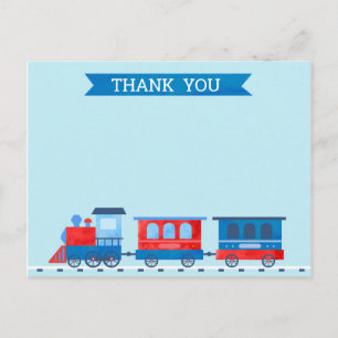 Carte de note Merci pour l'anniversaire du train