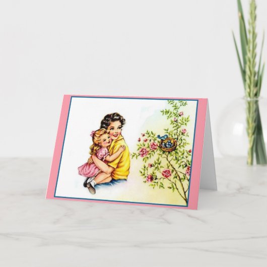 Carte de note mère et fille rétroactive (Devant)