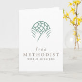 Carte de note méthodiste libre de mission (Fleur jaune)