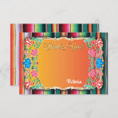 Carte de note mexicaine Fiesta Merci (Devant / Derrière)