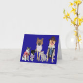 Carte de note mignonne d'animal familier (Fleur jaune)