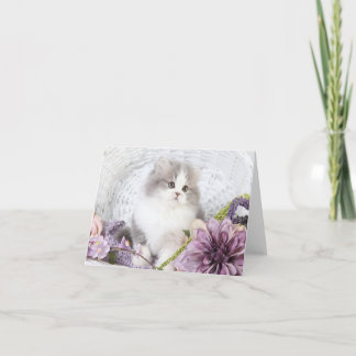 Carte de note mignonne de chaton