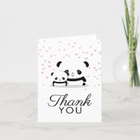 Carte de note mignonne élégante de Merci d'ours