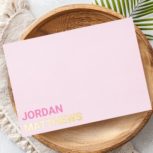 Carte de note minimale argent or véritable feuille