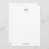 Carte de note minimaliste Logo simple (Devant / Derrière)