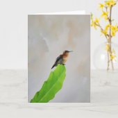 Carte de note minimaliste pour colibri (Fleur jaune)