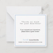 Carte de note moderne Blue Elegant Boat Coastal Co (Dos)