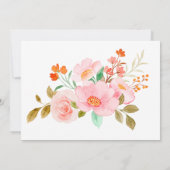 Carte de note moderne chic pastel Blush Pink Green (Dos)