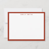 Carte de note moderne Red Simple (Devant)