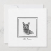 Carte de note moderne Sketted Flat en russe bleu (Devant)