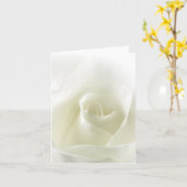 Carte de note molle de rose blanc (Fleur jaune)