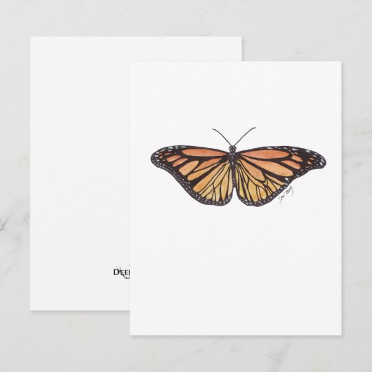 Carte de note Monarque d'été (Devant / Derrière)