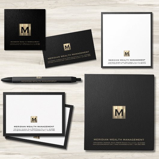 Carte de note Monogram Financial Planner de luxe