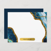 Carte de note Monogramme de Parties scintillant de (Devant / Derrière)