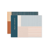 Carte de note Monogramme géométrique moderne (Devant/Arrière en situation)