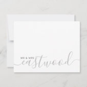 Carte de note Monogramme Mariage de nom de couple (Devant)