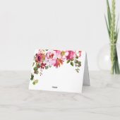 Carte de note Monogramme rose-chaud rose-chaud ros (Dos)