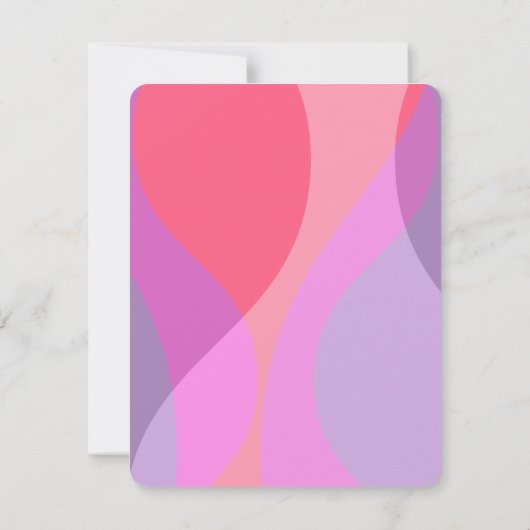 Carte de note Monogramme rose et violet Waves (Dos)