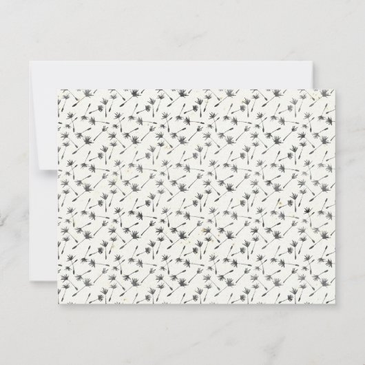 Carte de note Monogramme Simple Script Design Mode (Dos)