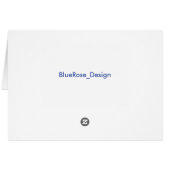 Carte de note Motif de Roses blanches d'hiver pers (Dos Horizontal)