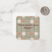 Carte de note Motif ligne et circulaire (Devant/Arrière en situation)