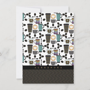 Carte de note Motif pour les amateurs de café Mugs