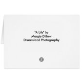 Carte de note motivationnelle Lilies de tigre (Dos Horizontal)