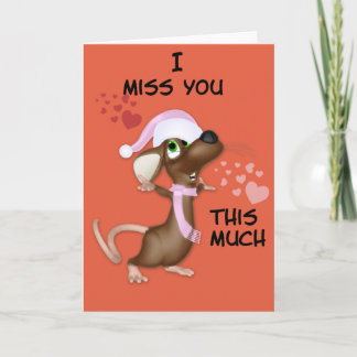 Carte de note Mouse Miss You Note Card