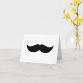 Carte de note Moustache (Fleur jaune)
