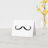 Carte de note Moustache (Fleur jaune)