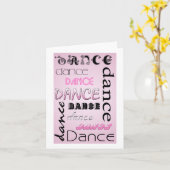 Carte de note multi de BLANC des textes de danse (Fleur jaune)