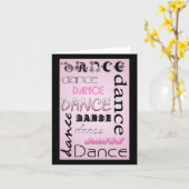 Carte de note multi de BLANC des textes de danse (Fleur jaune)