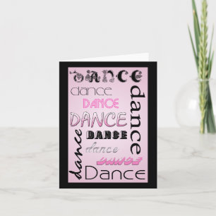 Carte de note multi de BLANC des textes de danse