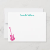 Carte de note musicale de guitare électrique (Devant)