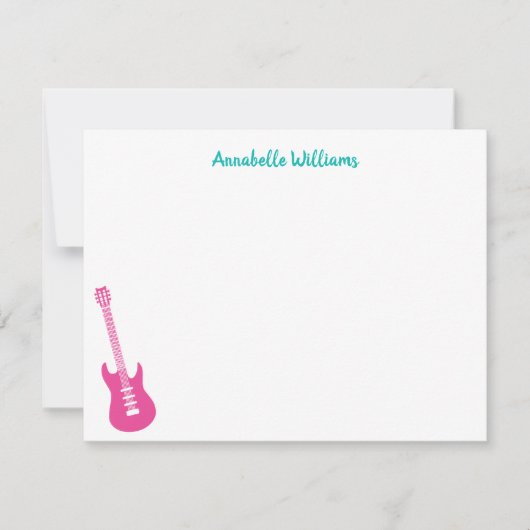 Carte de note musicale de guitare électrique (Devant)