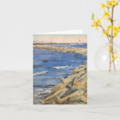 Carte de note nautique à l'aquarelle peinte à la m (Fleur jaune)