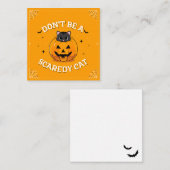 Carte de note N'ayez pas peur du chat (Devant / Derrière)