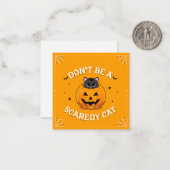 Carte de note Ne soyez pas un chat peureux (Devant/Arrière en situation)