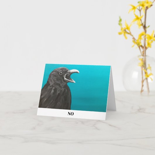 Carte de note No Crow (Fleur jaune)