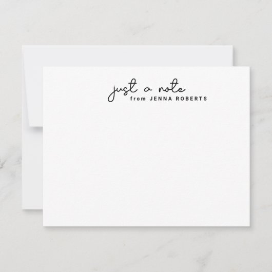 Carte de note noire et blanche pour un script mign (Devant)