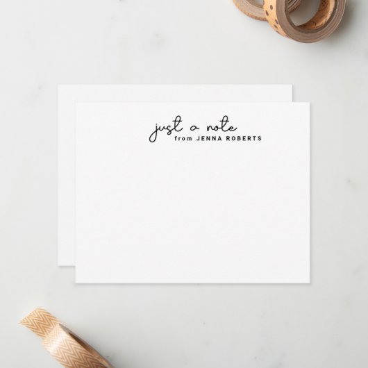 Carte de note noire et blanche pour un script mign (Devant/Arrière en situation)