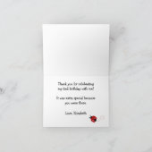 Carte de note noire et rouge de Merci de (Intérieur)