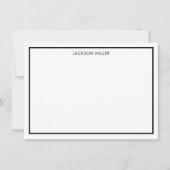 Carte de note noire simple (Devant)