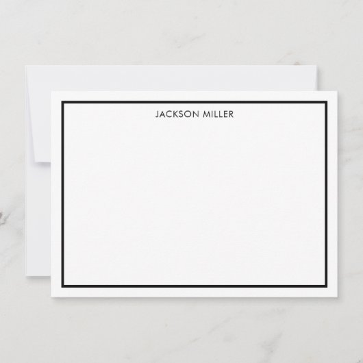 Carte de note noire simple (Devant)
