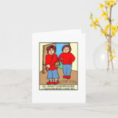 Carte de note non embarrassée Looney de jumeaux (Fleur jaune)